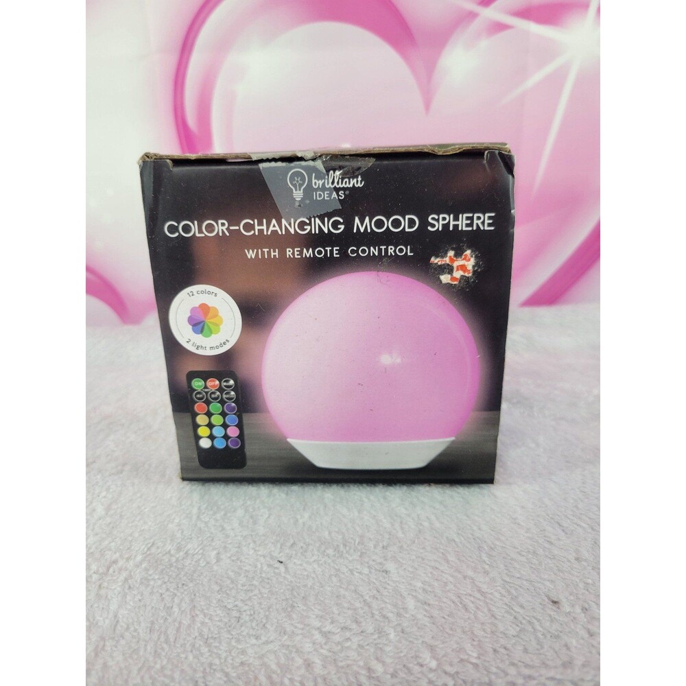 Brilliant Ideas Color Changing Mood Sphere w/ Remote Control 12 Colors 2 Modes